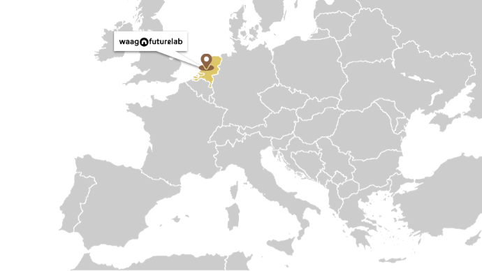 Location of Waag FutureLab in Europe